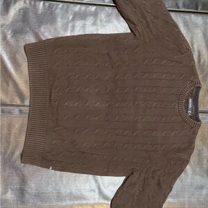 Nautica Men's Brown Cable Knit Sweater Flawless (Medium)(Vintage)